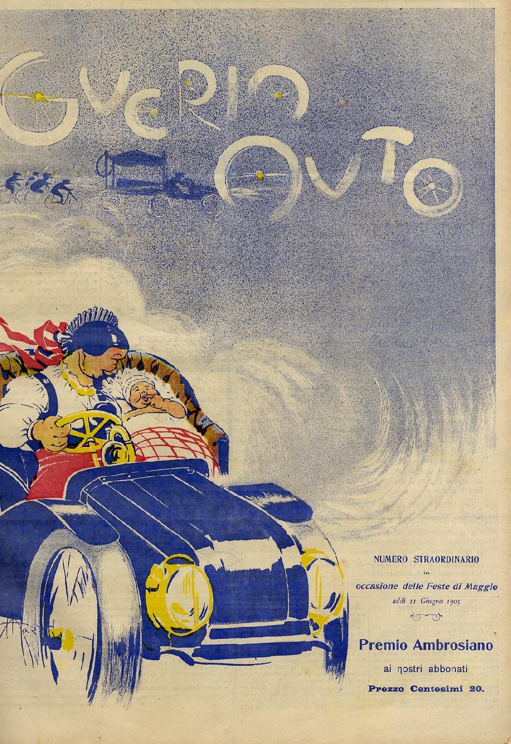 Abebooks Guerin Meschino. Gerente: L. Majocchi. Anno XXIV: NN. 1-53 + Supplemento al n. 24 (1° gen.-31 dic.) - Anno XXV: NN. 1-52 (7 gen.-30 dic.). (Citando dalle liriche burlesche in prima pagina: La comedia dei trams; Il disa