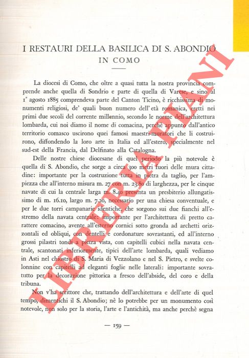 Abebooks I restauri della Basilica di S. Abondio in Como