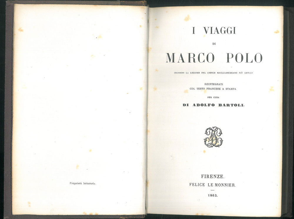 Abebooks I viaggi di Marco Polo secondo la lezione del codice magliabechiano più antico reintegrati col testo francese a stampa