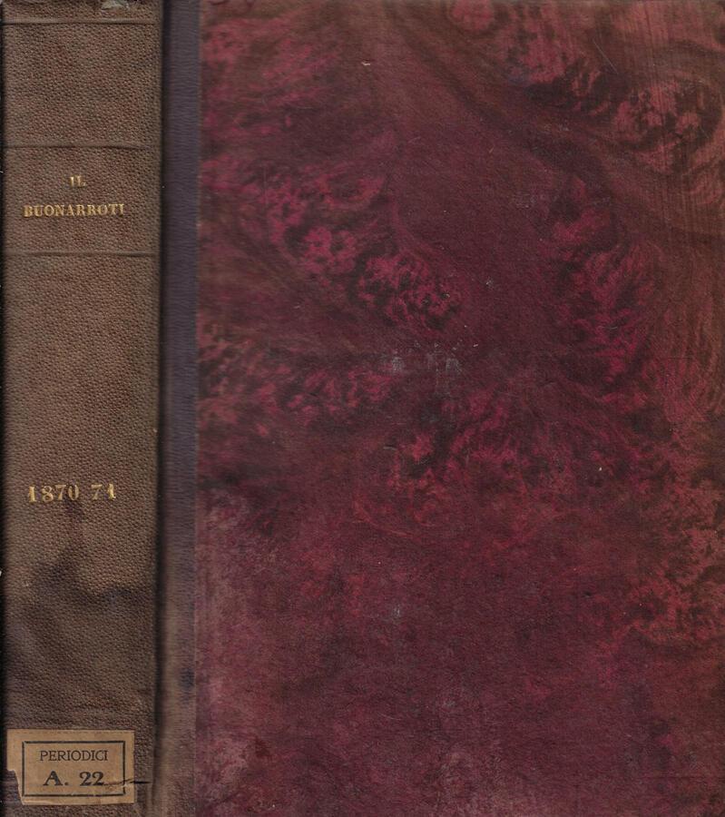 Abebooks Il Buonarroti Vol. V VI 1870 1871 Scritti sopra le arti e le lettere