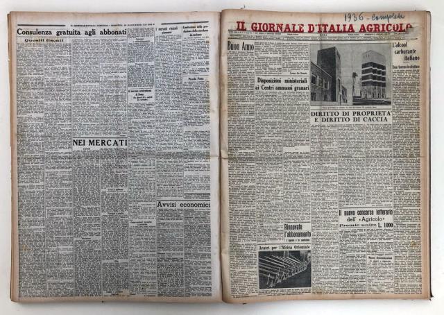 Abebooks Il Giornale d'Italia Agricolo. Annate 1935 - 1936