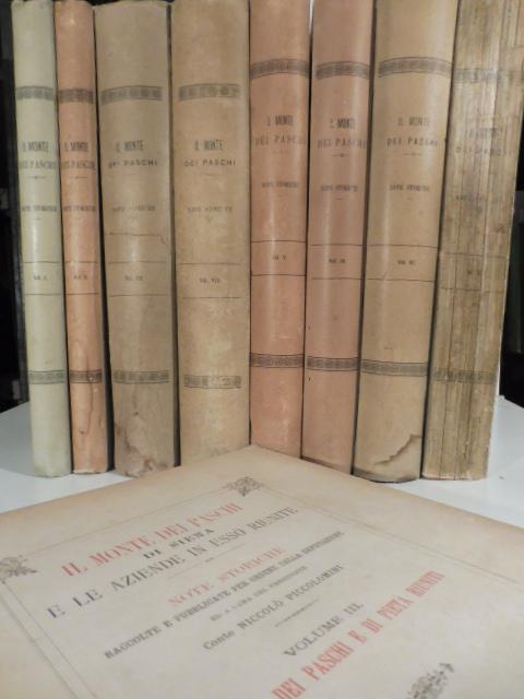 Abebooks Il Monte dei Paschi di Siena e le aziende in esso riunite. Note storiche raccolte e pubblicate per ordine della deputazione ed a cura del Presidente Conte Niccolo' Piccolomini. Volume I. I Monti dei Paschi e della pieta