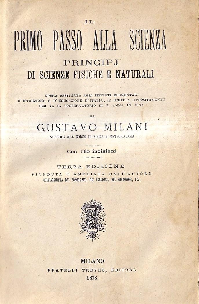 Abebooks Il Primo Passo Alla Scienza. Principj Di scienze Fisiche Naturali