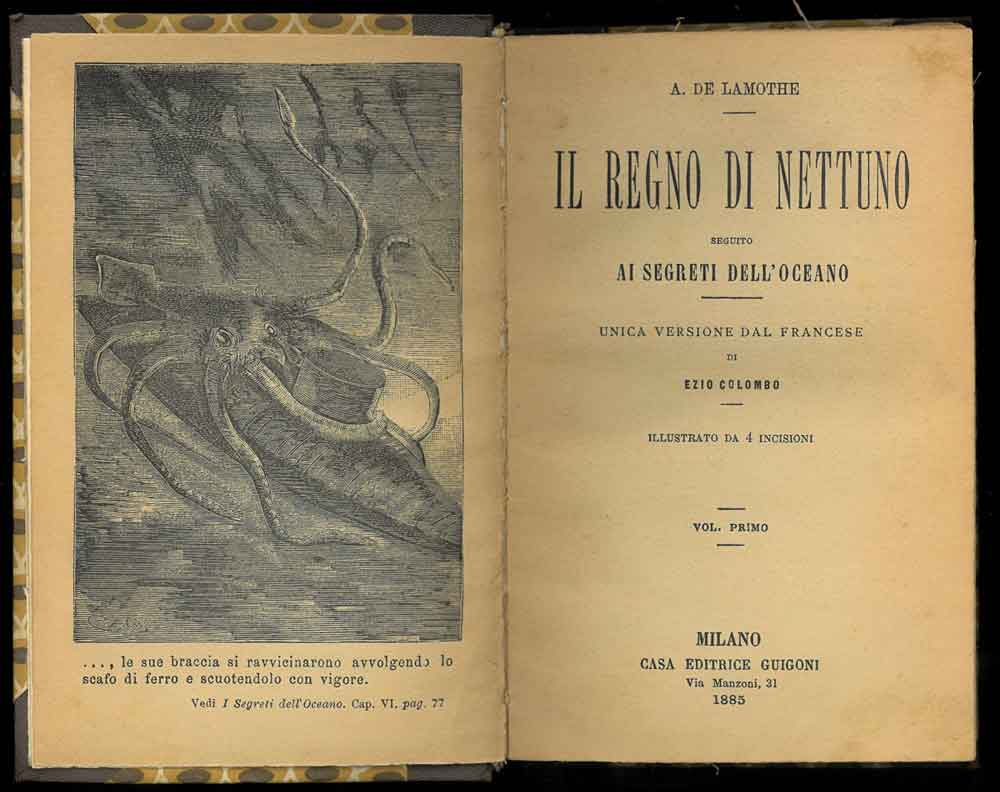 Abebooks Il regno di Nettuno seguito Ai segreti dell'Oceano. Unica versione dal francese di Ezio Colombo. Illustrato da 4 incisioni