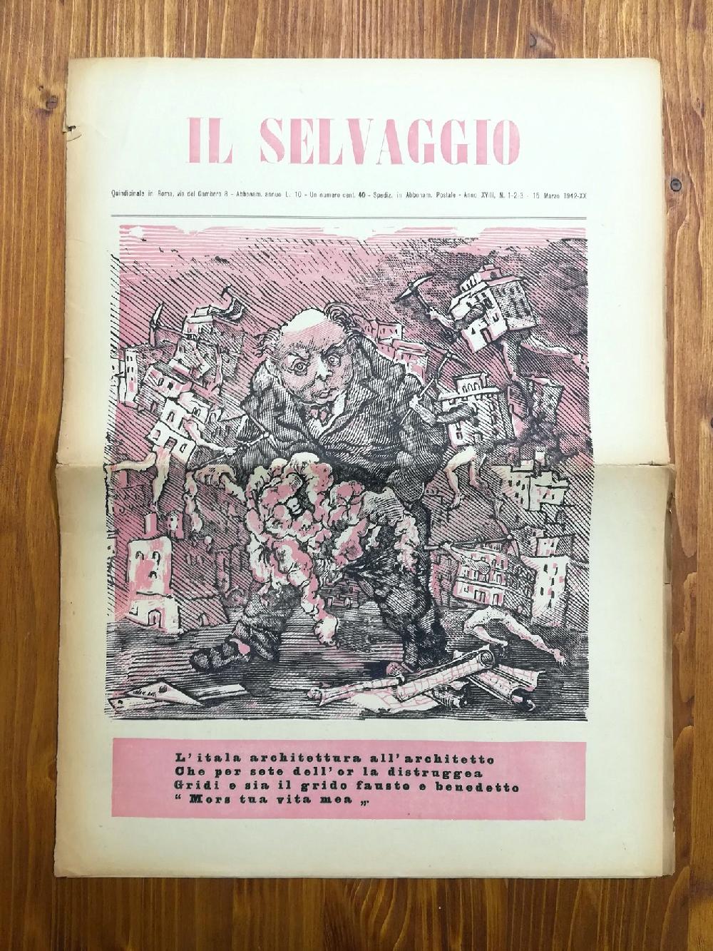 Abebooks Il Selvaggio. Quindicinale - anno XVIII n. 1-2-3 15 marzo 1942-XX