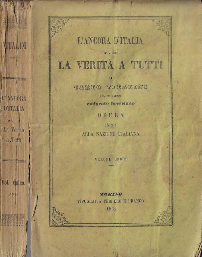 Abebooks L'ancora d'Italia ovvero la verità a tutti