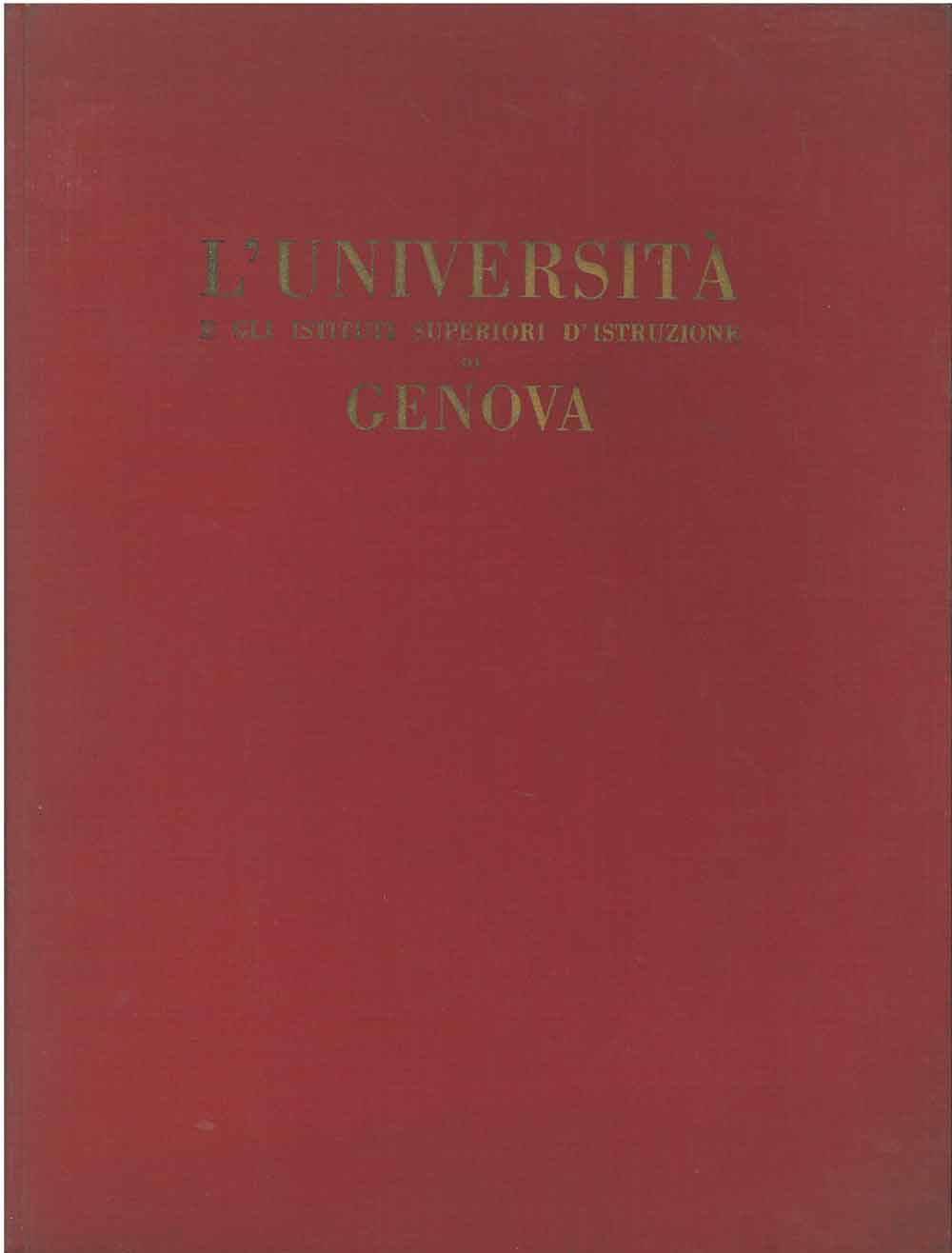 Abebooks L' università e gli Istituti Superiori d'Istruzione di Genova