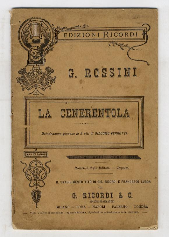 Abebooks La Cenerentola. Melodramma giocoso in due atti