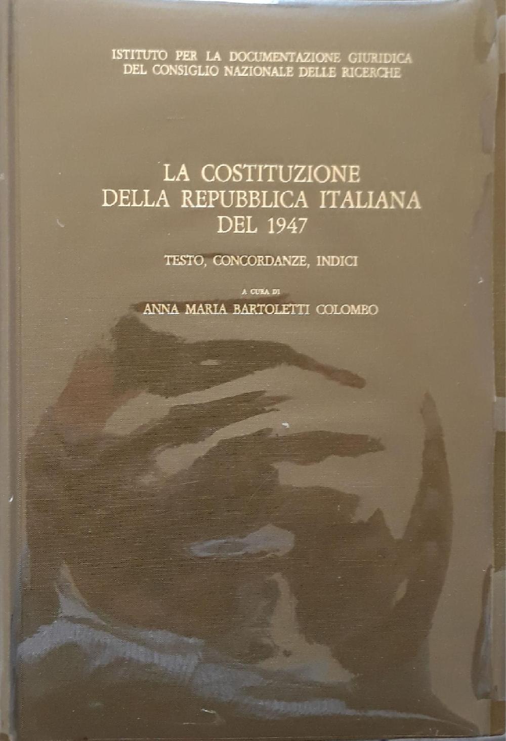 Abebooks La costituzione della repubblica italiana del 1947 - Testo concordanze indici