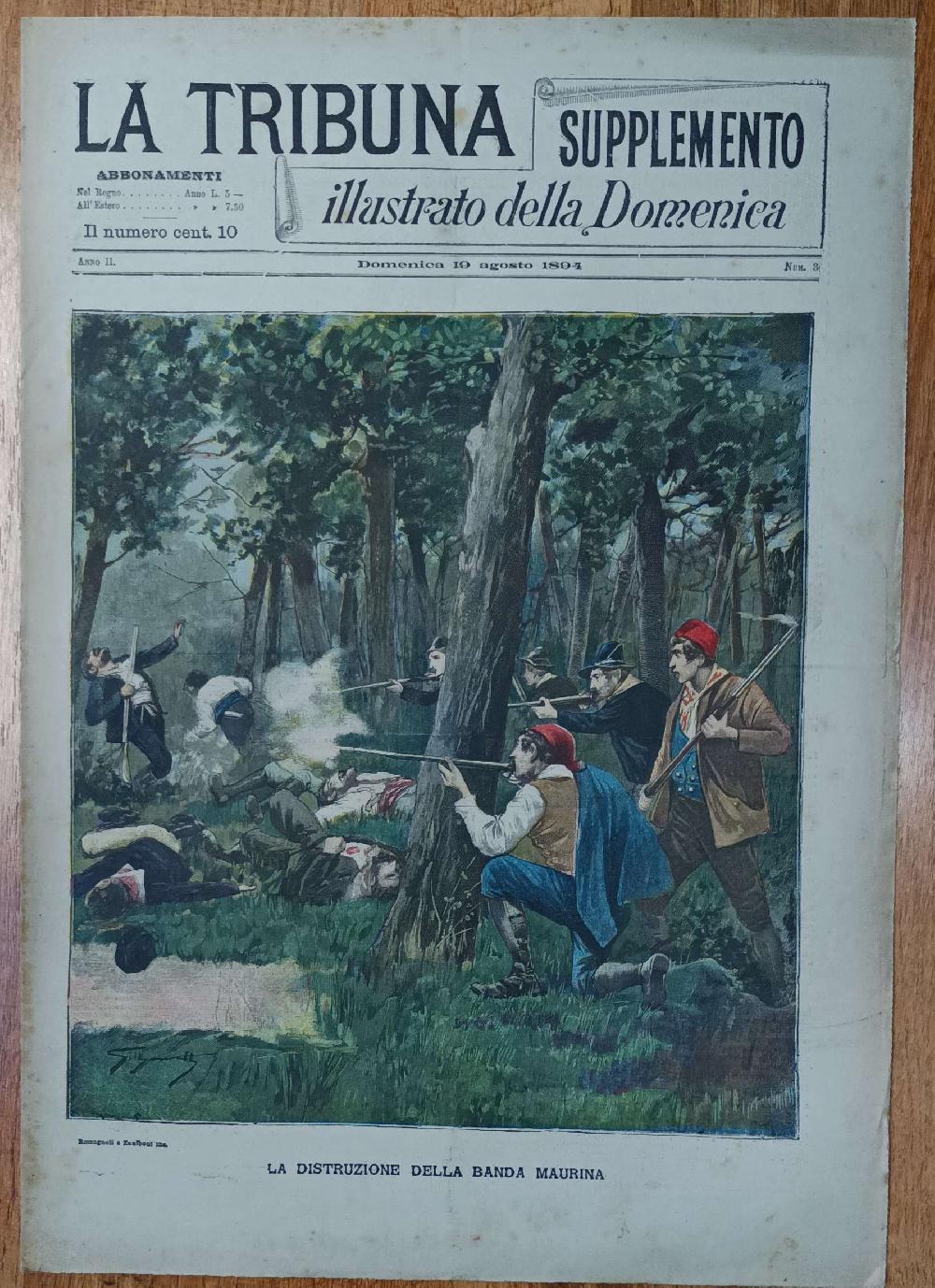 Abebooks La Distruzione Della Banda Maurina Sul Campo Delle Manovre Avanti Gli Avantreni La Tribuna Supplemento Illustrato Della Domenica II (1894) 26 Agosto N. 35
