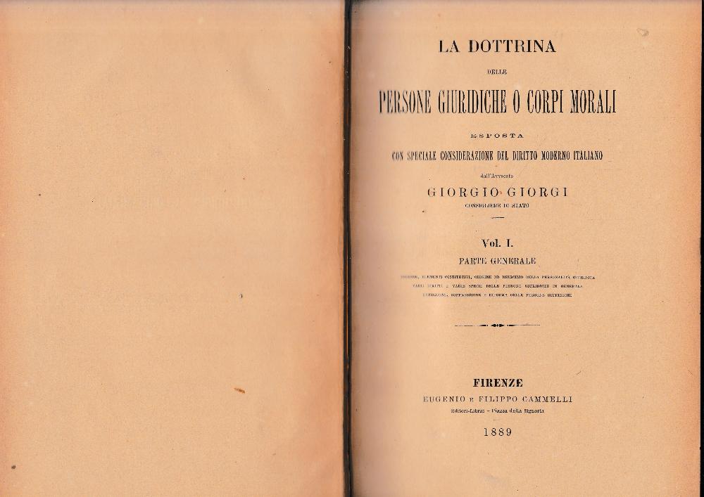 Abebooks La dottrina delle persone giuridiche o corpi morali