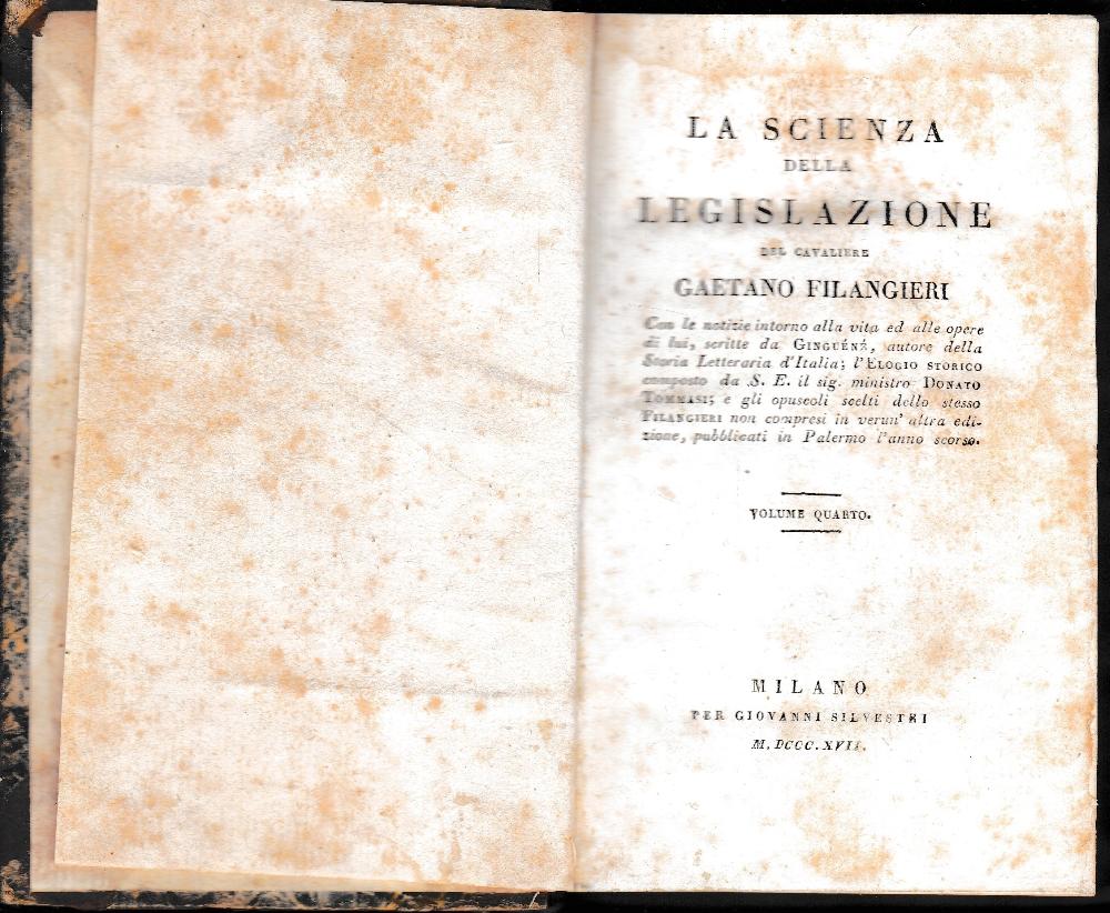 Abebooks La scienza della legislazione volume quarto