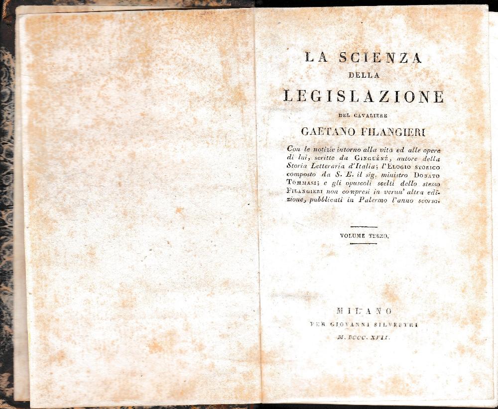 Abebooks La scienza della legislazione volume terzo