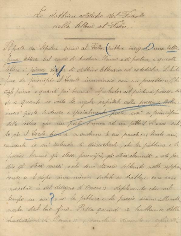 Abebooks Le dottrine estetiche del Foscolo nella lettera al Fabre