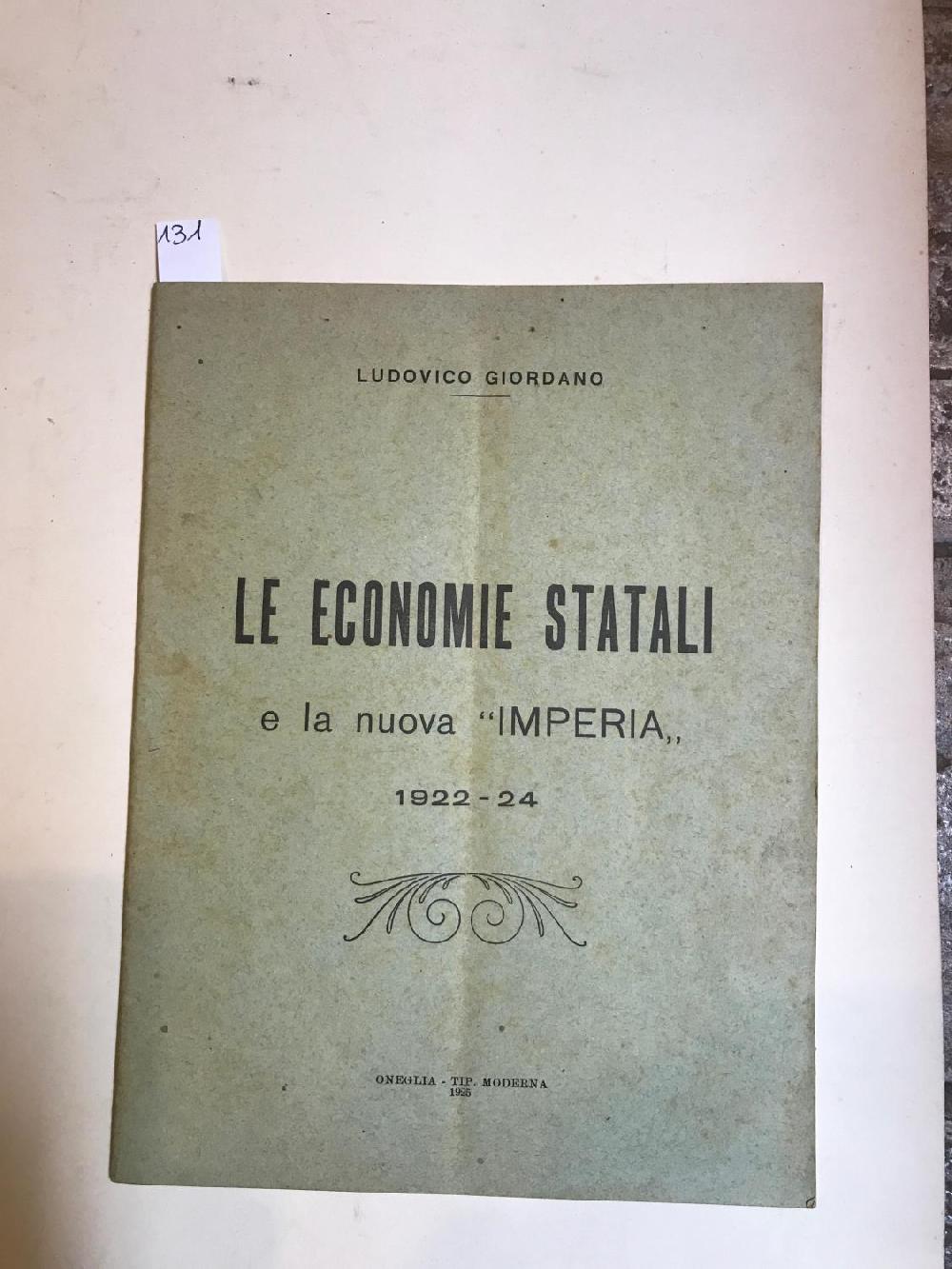 Abebooks Le economie statali e la nuova "Imperia" 1922-24