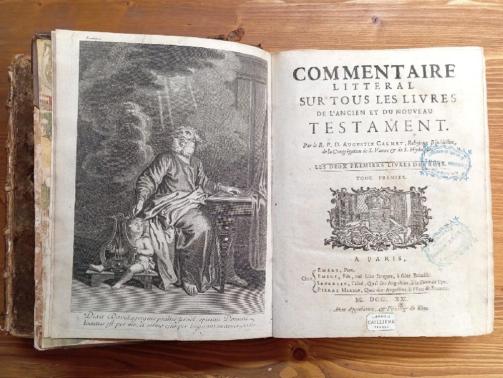 Abebooks Les deux premiers livres des Rois. Tome premier - Commentaire litteral sur tous les livres de l'Ancien et du Nouveau Testament