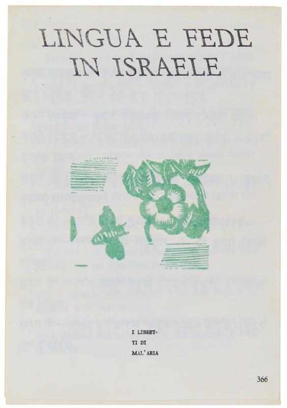 Abebooks LINGUA E FEDE IN ISRAELE. I Libretti di Mal'Aria 366.: