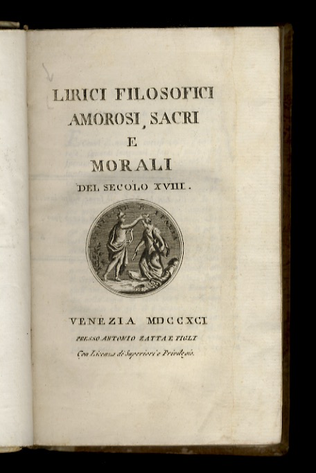 Abebooks Lirici filosofici amorosi sacri e morali del secolo XVIII