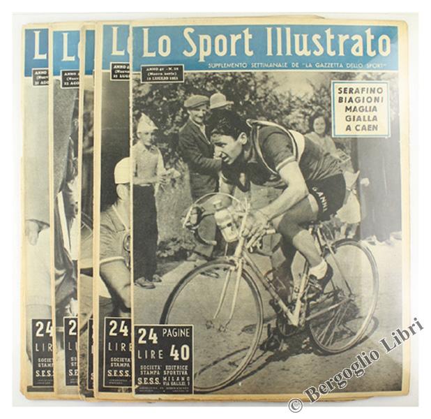 Abebooks LO SPORT ILLUSTRATO. Supplemento settimanale de "La Gazzetta dello Sport". Anno 40 / 1951 - N. 27 - 28 - 29 - 30 - 34 - 35 - 36.: