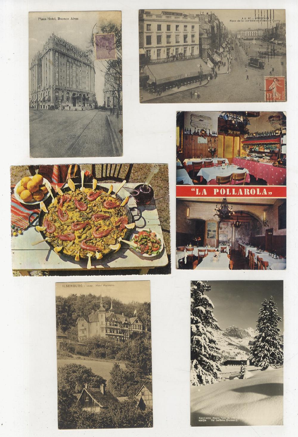Abebooks Lotto di c. 60 cartoline in b.n. e a col. (39) con vedute esterne o d'interno di alberghi o ristoranti (8) situati in varie località balneari (Alghero Nervi Mallorca Marbella) montane (Chailly Roccaraso S. Martino di C