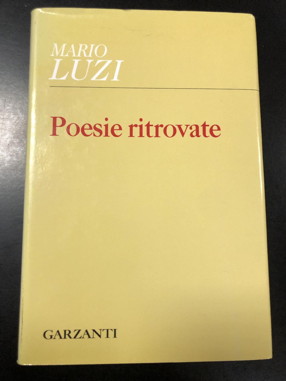 Abebooks Luzi Mario. Poesie ritrovate. Garzanti 2003 - I