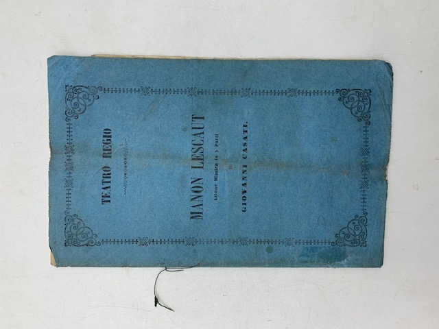 Abebooks Manon Lescaut. Azione mimica in cinque parti.da rappresentarsi nel Teatro Regio