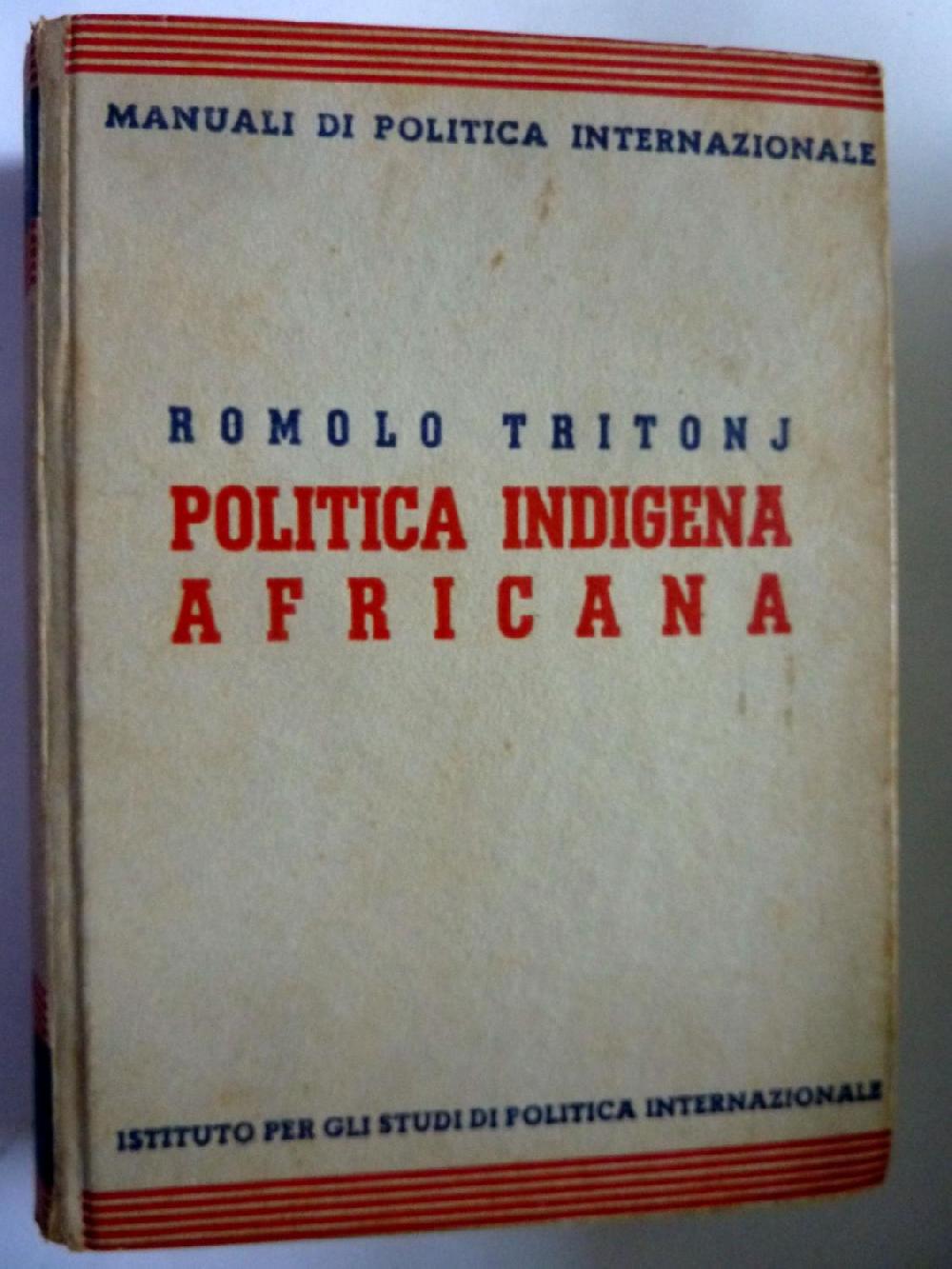 Abebooks Manuali di Politica Internazionale POLITICA INDIGENA AFRICANA