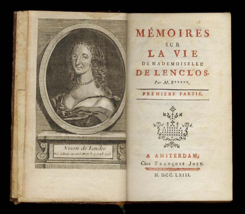 Abebooks Memoires sur la vie de mademoiselle de Lenclos Par Mr. B**** Premiere [-troisieme] partie