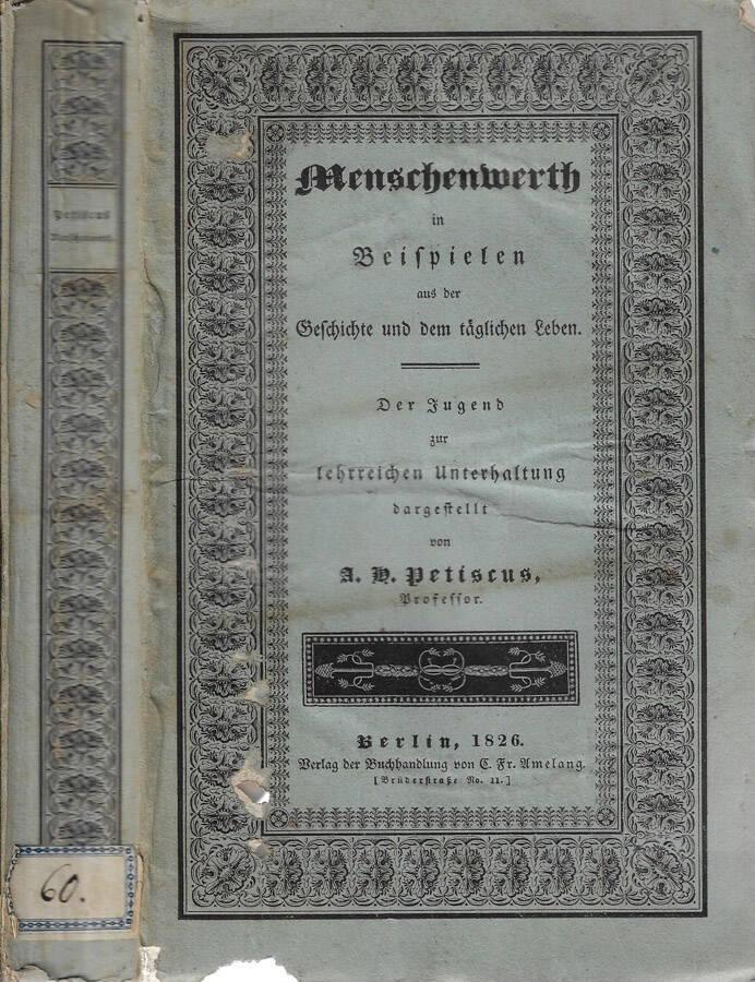 Abebooks Menschenwerth in beispielen aus der geschichte und dem taglichen leben Der jugend zur lehrreichen unterhaltung dargestellt