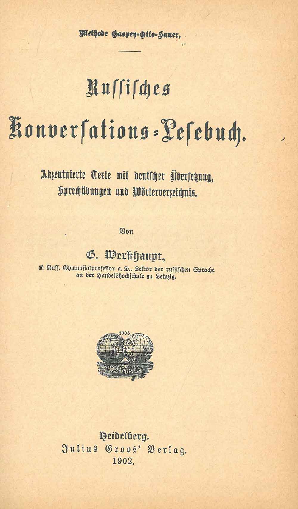 Abebooks Methode Gaspen-Otto-Sauer. Russisches Konversation-lefebuch