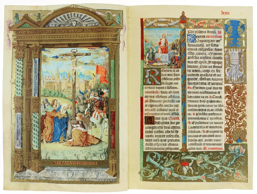 Abebooks MISSALE MAGNUM FESTIVUM DOMINI GEORGII CHALLANDI. Crocifissione Tabulare. Tiratura di testa dalla stampa del facsimile omonimo.: