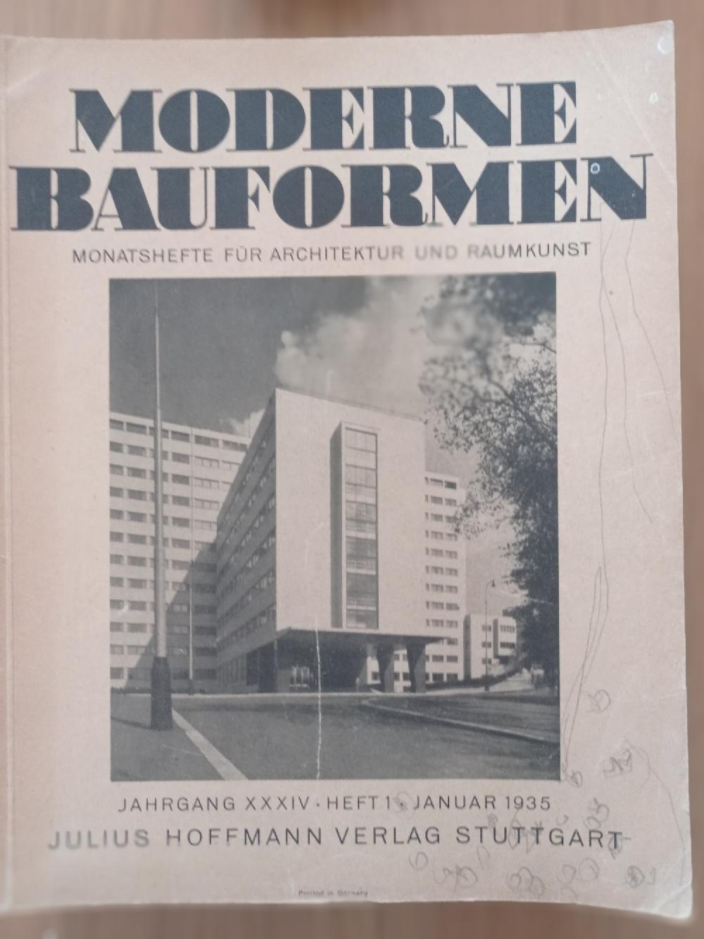 Abebooks MODERNE BAUFORMEN MONATSHEFTE FUR ARCHITEKTUR UND RAUMKUNST