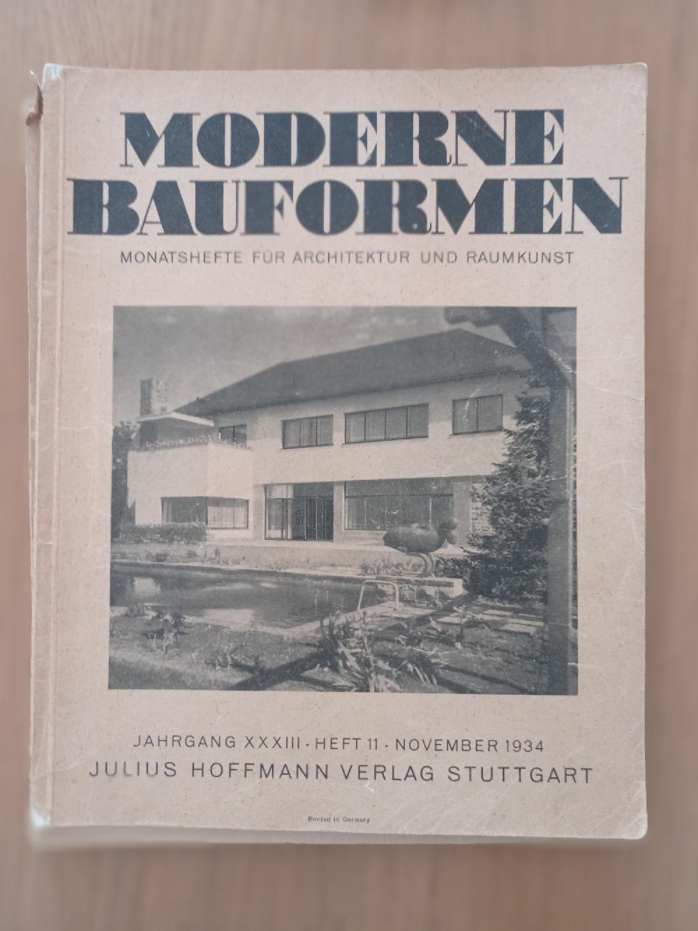 Abebooks MODERNE BAUFORMEN MONATSHEFTE FUR ARCHITEKTUR UND RAUMKUNST