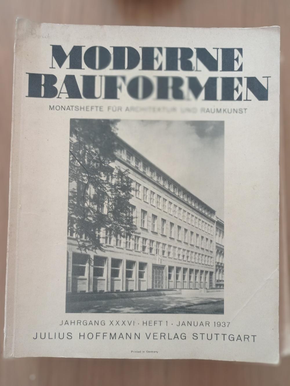 Abebooks MODERNE BAUFORMEN MONATSHEFTE FUR ARCHITEKTUR UND RAUMKUNST