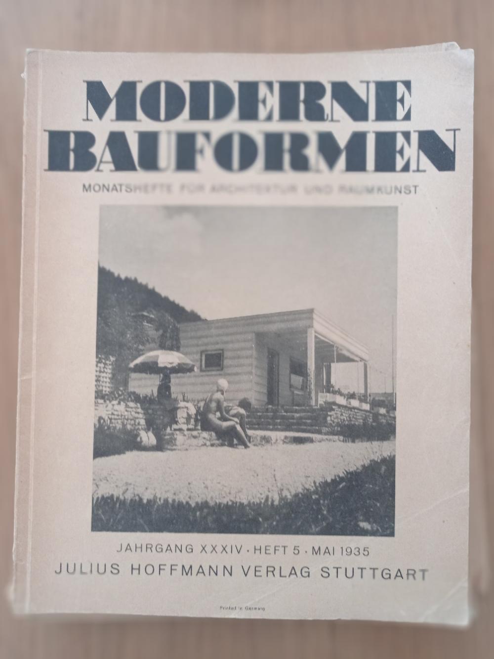Abebooks MODERNE BAUFORMEN MONATSHEFTE FUR ARCHITEKTUR UND RAUMKUNST