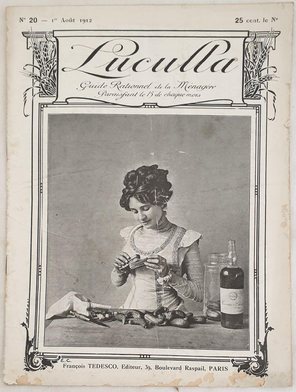 Abebooks N. 20 - 1 AOUT 1912 LUCULLA GUIDE RATIONNEL DE LA MENAGERE