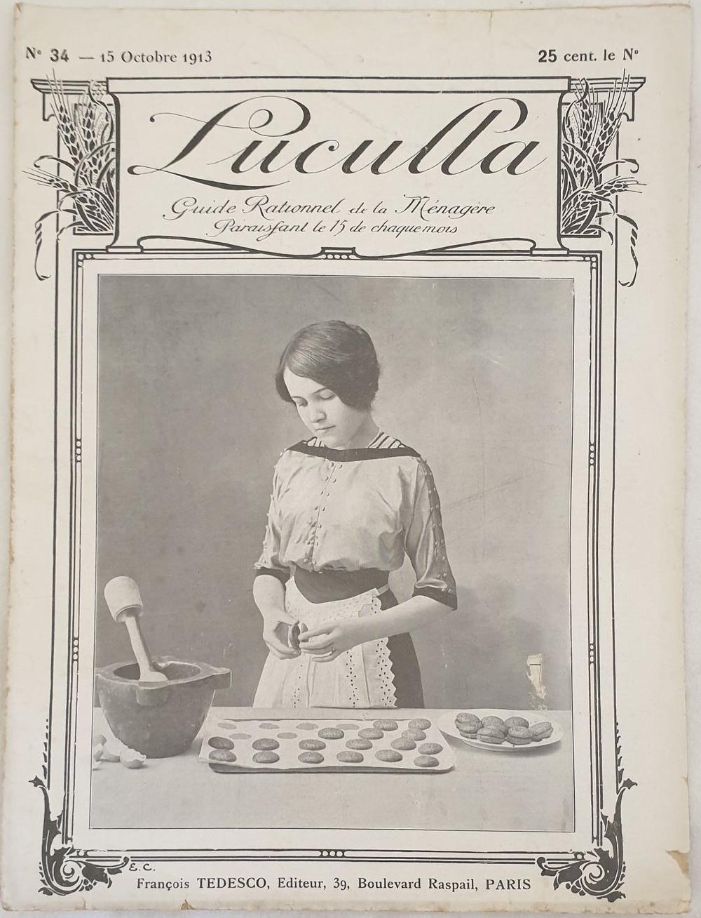 Abebooks N. 32 - 15 OCTOBRE 1913 LUCULLA GUIDE RATIONNEL DE LA MENAGERE