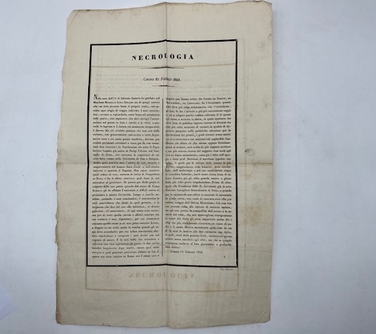 Abebooks Necrologia. Genova 15 febbraio 1848. Genova ha perduto nel Marchese Marcello Luigi Durazzo un di quegli uomini