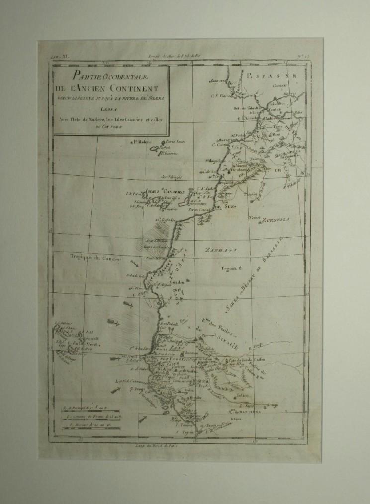 Abebooks Partie occidentale de l'Ancien Continent depuis Lisbonne jusqua la Riviere de Sierra Leona avec l'Isle de Madere les Isles Canaries et celles du Cap Verd - Analyse succincte de L'atlas dressé