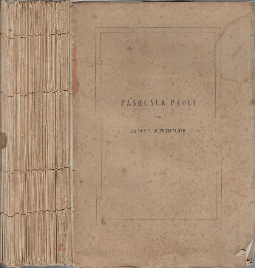 Abebooks Pasquale Paoli ossia la rotta di Pontenuovo Racconto corso del secolo XVIII