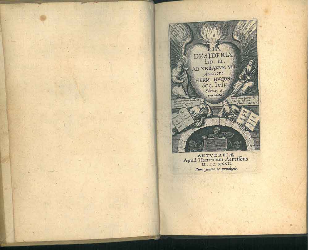 Abebooks Pia Desideria lib. III. Ad Urbanum VIII. Authore Herm. Hugone Soc. Iesu. Editio 6. emendata