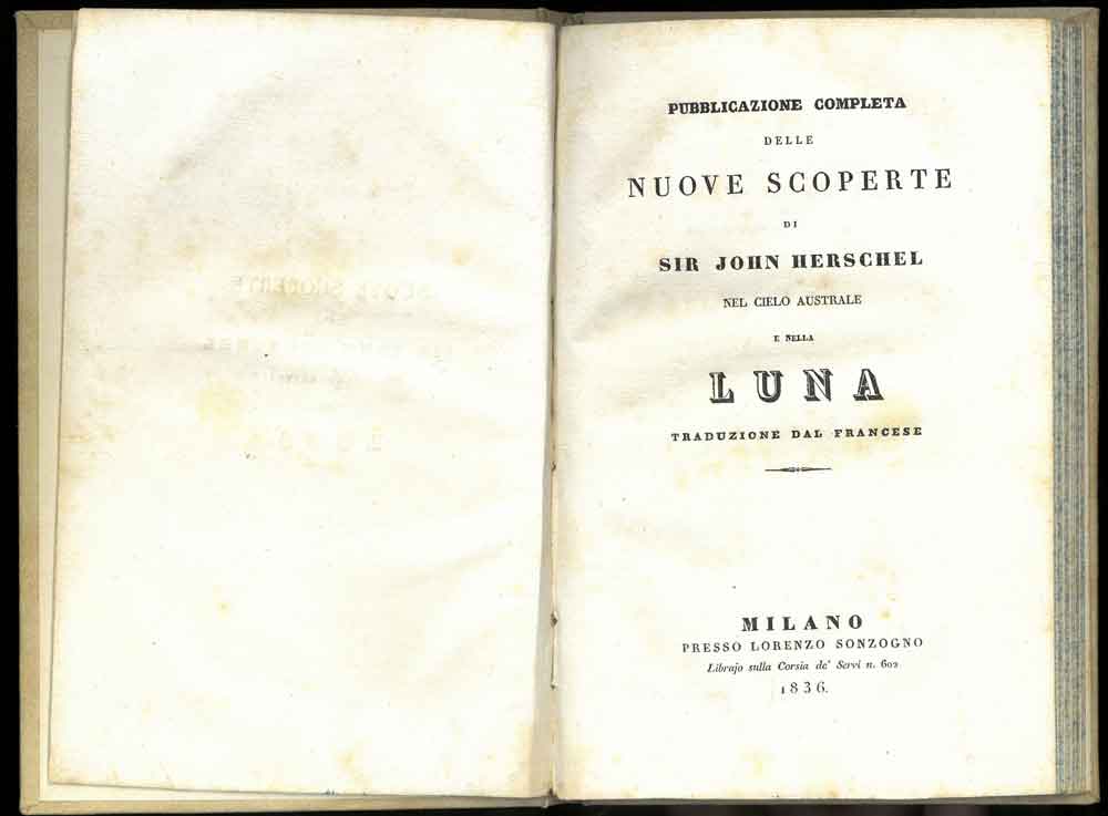 Abebooks Pubblicazione completa delle nuove scoperte nel cielo australe e nella Luna. Traduzione dal francese