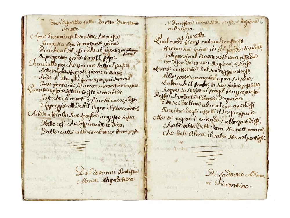 Abebooks Quaderno in cui si contengono alcuni sonetti fatto l'anno 1784