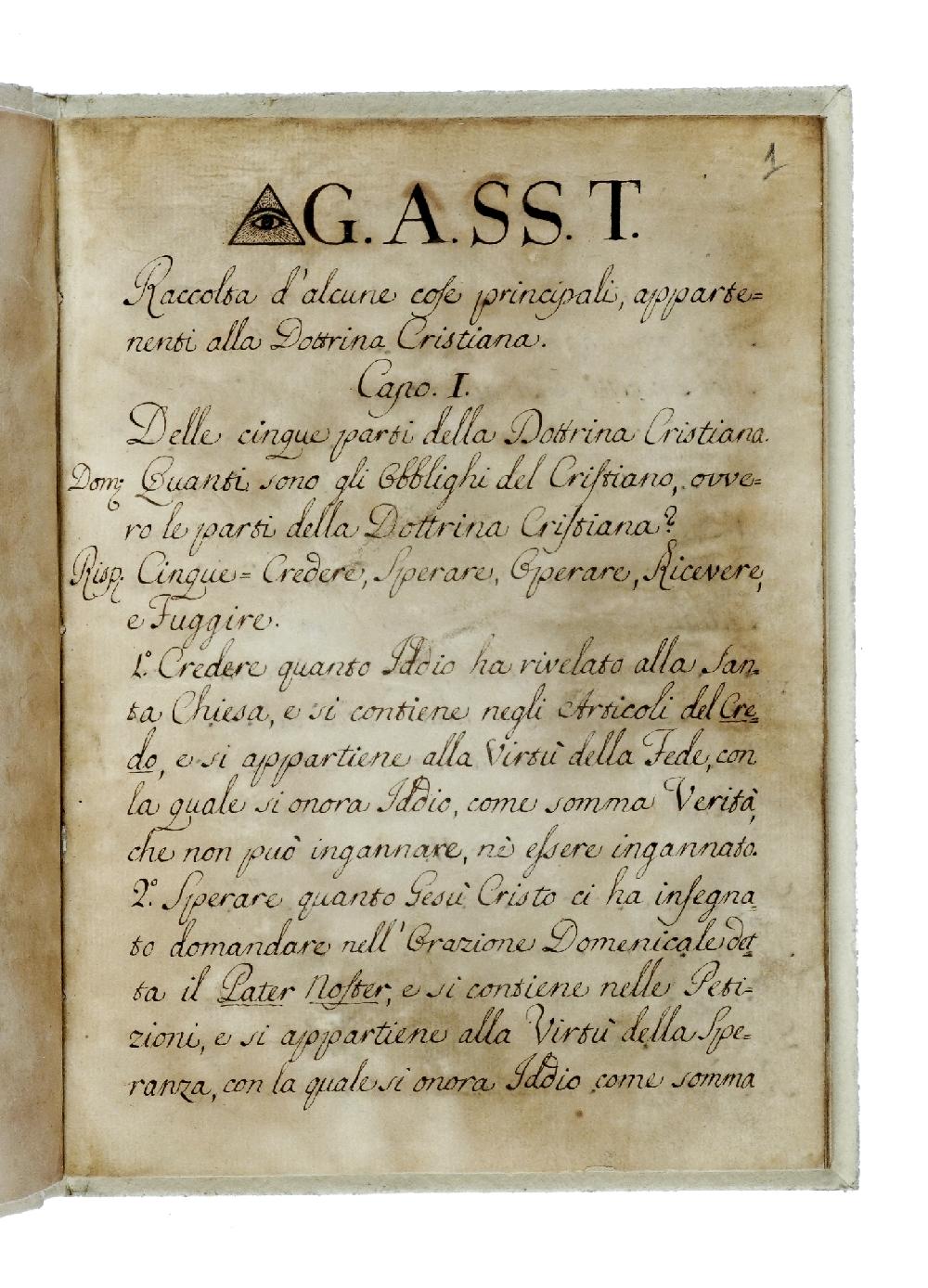 Abebooks Raccolta d'alcune cose principali appartenenti alla dottrina cristiana. G. A. SS. T