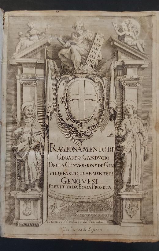 Abebooks Ragionamento di Odoardo Ganducio della conversione de Gentili e particolarmente de' Genovesi predetta da Esaia profeta (1618) LEG. CON: Discorso sopra l'inscrittione overo Epitafio ritrovato a Tortona (1615)