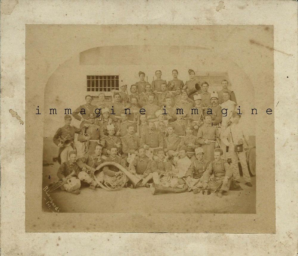 Abebooks Rara fotografia originale La Banda Musicale del 27° Regg.Fanteria Livorno 1879