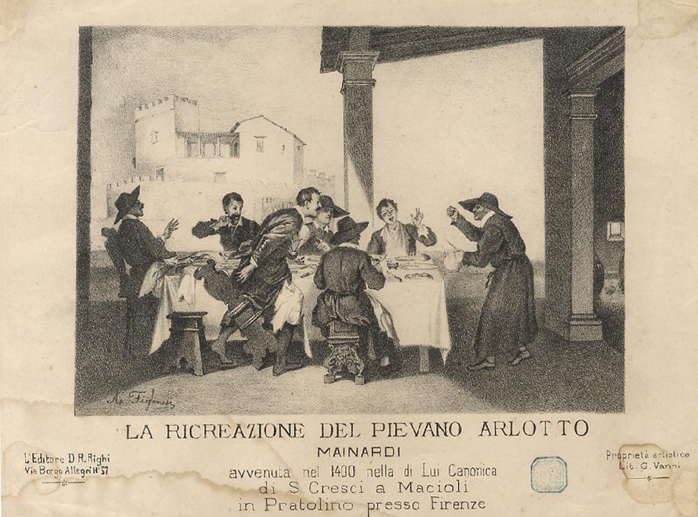 Abebooks RICREAZIONE (LA) del pievano Arlotto Mainardi avvenuta nel 1400 nella di lui canonica di S. Cresci a Macioli in Pratolino presso Firenze