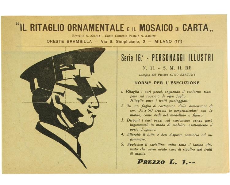 Abebooks S.M. IL RE. Il Ritaglio Ornamentale e il Mosaico di Carta. Serie 16°.: