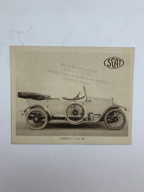 Abebooks Scat (Societa' Ceirano automobili. Torino). Torpedo 12-18 HP