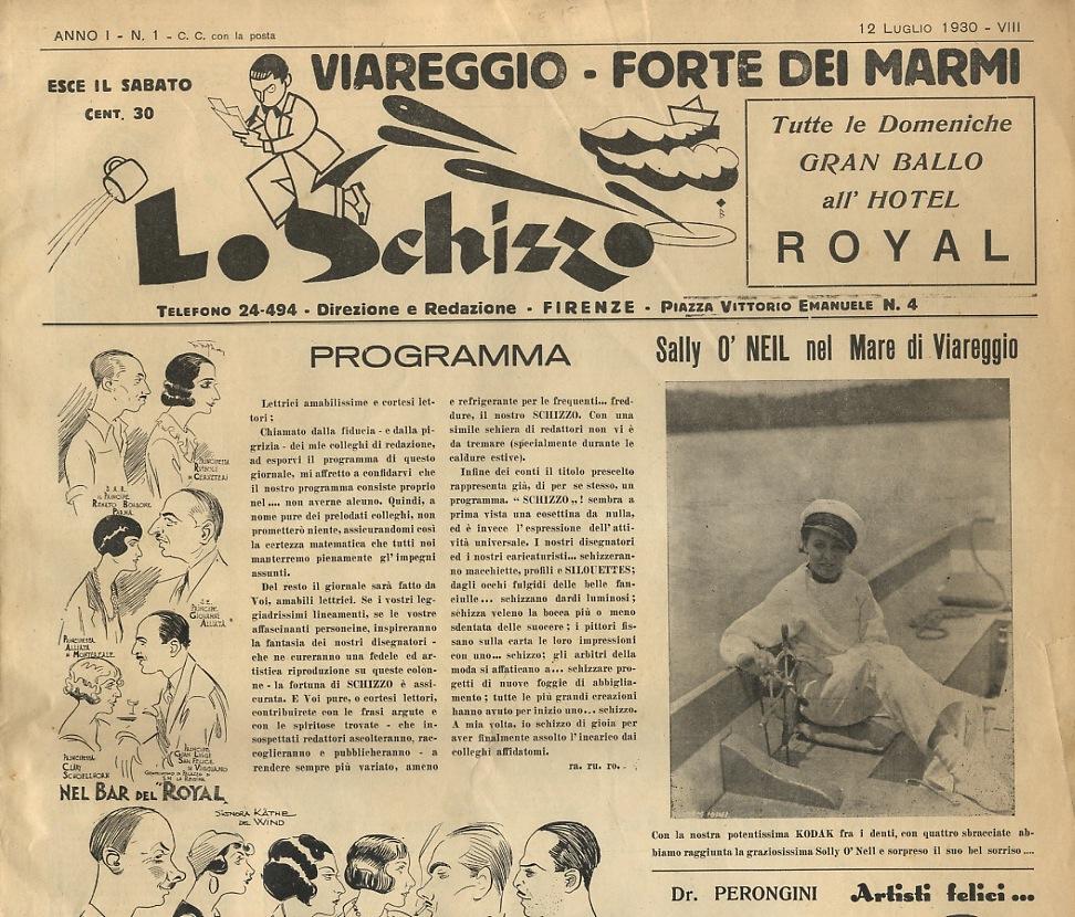 Abebooks SCHIZZO (LO). [Giornale umoristico. Direttore: Gino Mugnai]. Anno I. dal n. 1 del 12 luglio 1930 al n. 12 del 20 settembre 1930. Prima annata completa